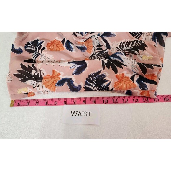A New Day Womens M Pink Midi Dress Ruffle Tropical Beach Feminine Flowy Vacation - Picture 14 of 14